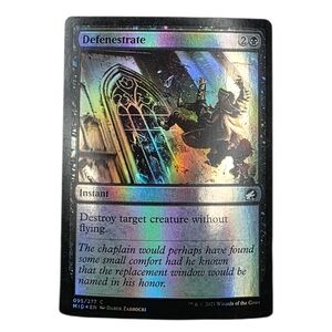 Magic: The Gathering Defenestrate Trading Card - Black